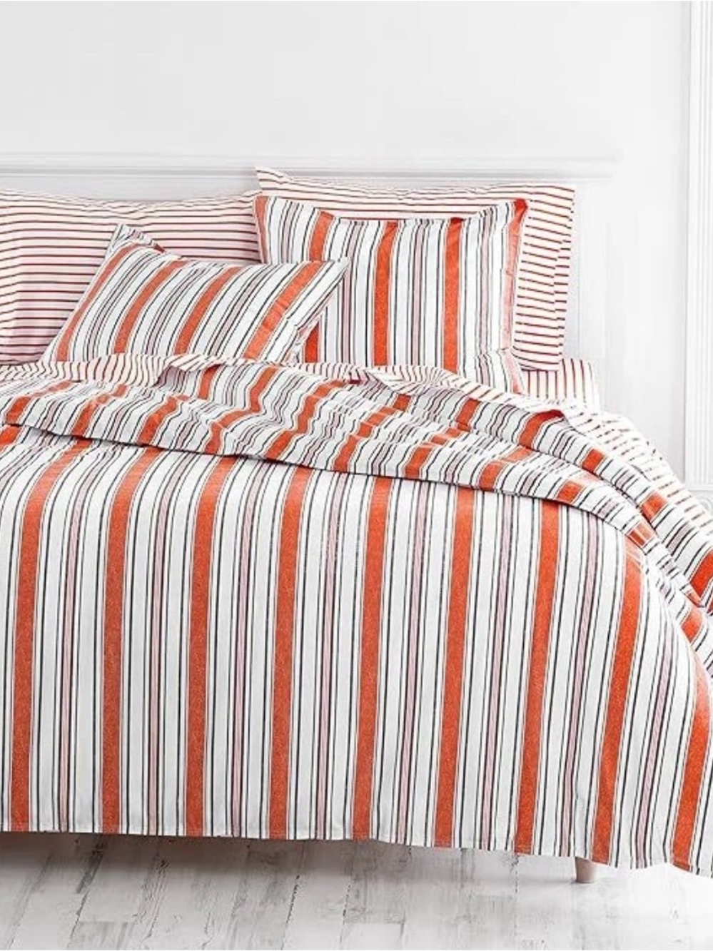 Martha Stewart 3Pc Duvet Cover set 100% organic cotton Queen/King